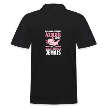 Axolotl - Männer Poloshirt - Schwarz - Hinten - Kai (181cm)