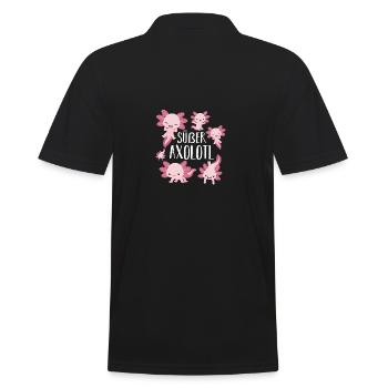 Axolotl - Men's Polo Shirt - black - Back - Kai (181cm)