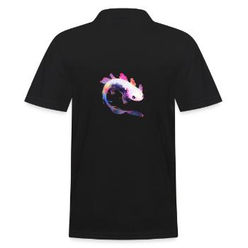 Axolotl - Men's Polo Shirt - black - Back - Kai (181cm)