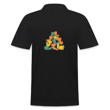 Axolotl - Men's Polo Shirt - black - Back - Kai (181cm)
