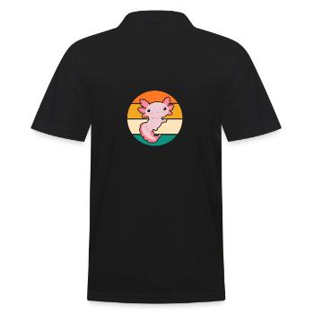Axolotl - Men's Polo Shirt - black - Back - Kai (181cm)