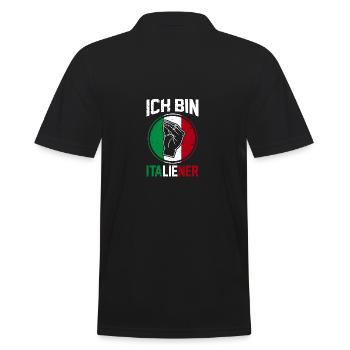 Italy Italian Vaffanculo - Men's Polo Shirt - black - Back - Kai (181cm)