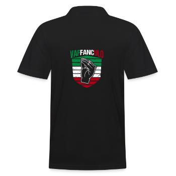 Italien Italiener Vaffanculo - Männer Poloshirt - Schwarz - Hinten - Kai (181cm)