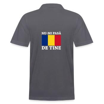 Romanians Romania - Men's Polo Shirt - charcoal grey - Back - Nico (186cm)