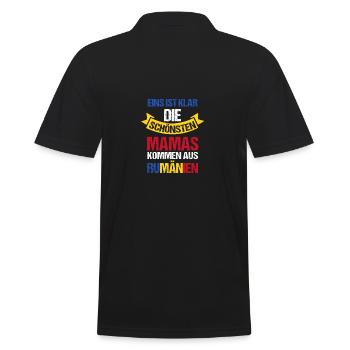 Roumaine Maman Mère Fête des Mères Roumanie - Polo Homme - noir - Dos - Kai (181cm)