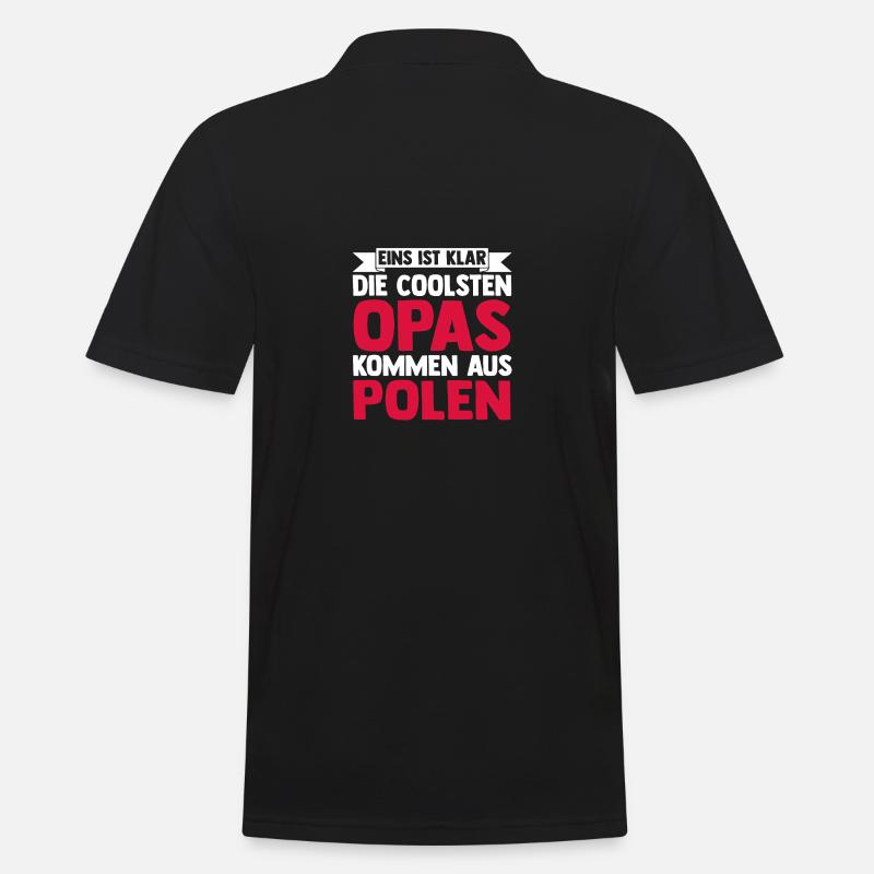 Pole Opa Großvater Polen - Männer Poloshirt - Schwarz