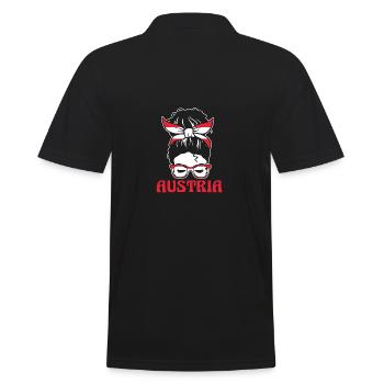 Austrians Austria - Men's Polo Shirt - black - Back - Kai (181cm)