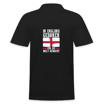 Großbritannien Engländer England - Männer Poloshirt - Schwarz - Hinten - Kai (181cm)
