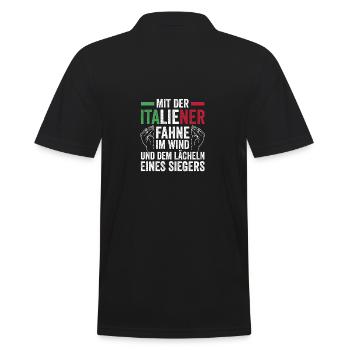 Italiener Italien - Männer Poloshirt - Schwarz - Hinten - Kai (181cm)