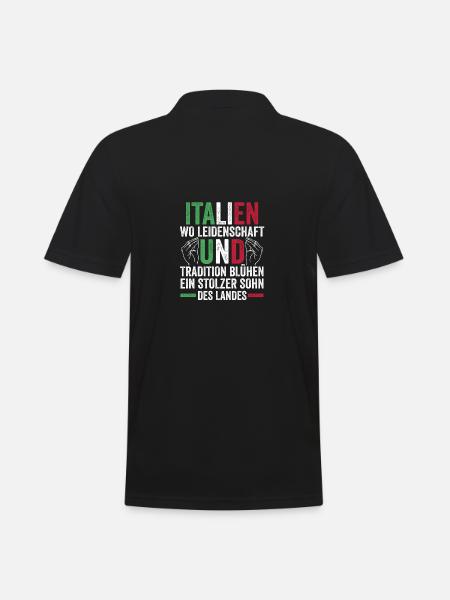 Italiener Italien - Männer Poloshirt - Schwarz