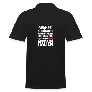 Italiener Italien - Männer Poloshirt - Schwarz - Hinten - Kai (181cm)