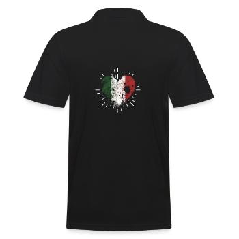 Italians German Heart Italy - Men's Polo Shirt - black - Back - Kai (181cm)