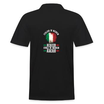 Italiener Italien - Männer Poloshirt - Schwarz - Hinten - Kai (181cm)