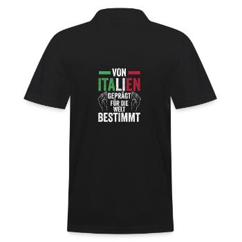 Italiener Italien - Männer Poloshirt - Schwarz - Hinten - Kai (181cm)