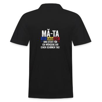Rümänen Rumänisch Rumänien - Männer Poloshirt - Schwarz - Hinten - Kai (181cm)