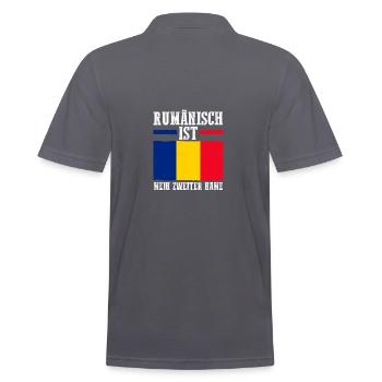 Romanian Romania Romania - Men's Polo Shirt - charcoal grey - Back - Nico (186cm)