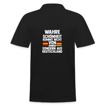 German German Germany - Men's Polo Shirt - black - Back - Kai (181cm)