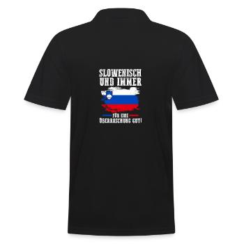 Slovènes Slovénie - Polo Homme - noir - Dos - Kai (181cm)