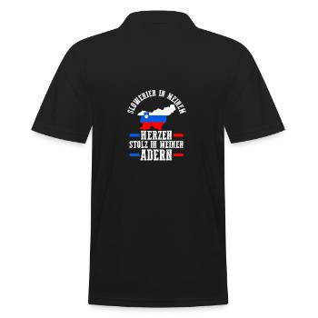 Slovènes Slovénie - Polo Homme - noir - Dos - Kai (181cm)