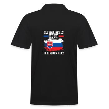 Slovaks Germany German Slovakia - Men's Polo Shirt - black - Back - Kai (181cm)