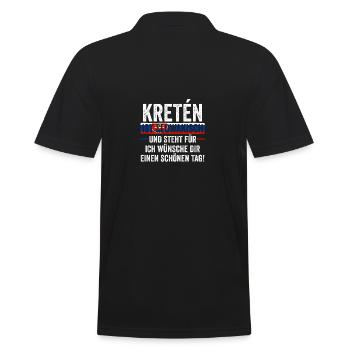 Slowaken Slowakei - Männer Poloshirt - Schwarz - Hinten - Kai (181cm)