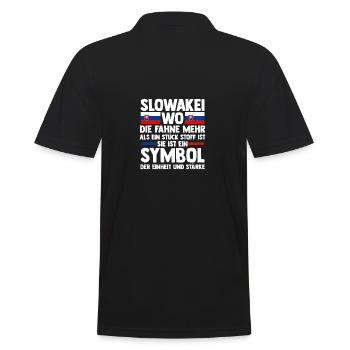Slowaken Slowakei - Männer Poloshirt - Schwarz - Hinten - Kai (181cm)