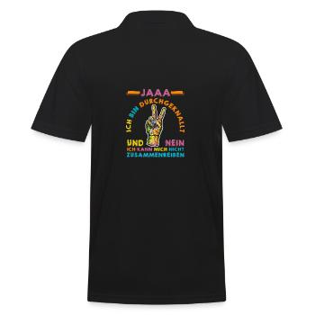 Cadeau drôle de collègues - Polo Homme - noir - Dos - Kai (181cm)