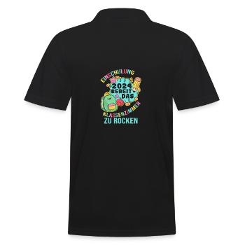 First Grade Elementary School 2024 Gift - Men's Polo Shirt - black - Back - Kai (181cm)
