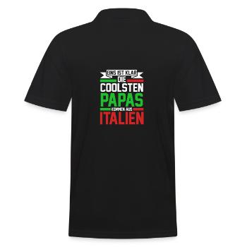 Italie Italien Papa Père Italien Italie - Polo Homme - noir - Dos - Kai (181cm)