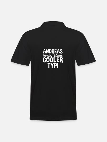 Vorname Andreas - Männer Poloshirt - Schwarz
