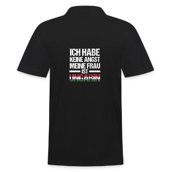 Magyaren Ungarn - Männer Poloshirt - Schwarz - Hinten - Kai (181cm)