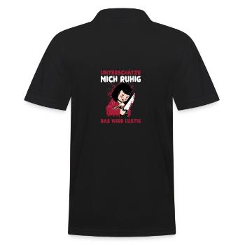 Underestimate me, it's going to be funny - Men's Polo Shirt - black - Back - Kai (181cm)