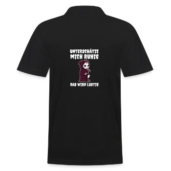 Underestimate me, it's going to be funny - Men's Polo Shirt - black - Back - Kai (181cm)