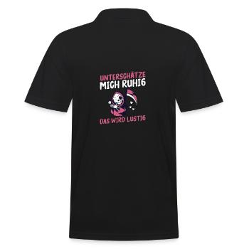 Underestimate me, it's going to be funny - Men's Polo Shirt - black - Back - Kai (181cm)