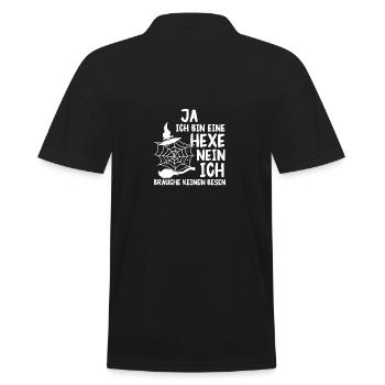 Sorcière Sorcière Balai Sorcière Costume Halloween - Polo Homme - noir - Dos - Kai (181cm)