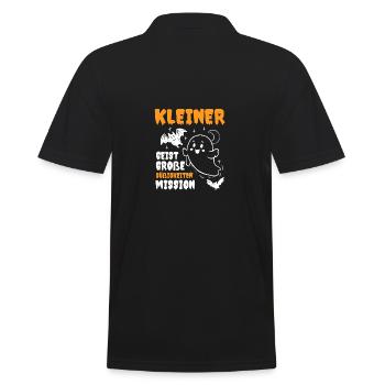 Halloweenkostüm Geist Halloween - Männer Poloshirt - Schwarz - Hinten - Kai (181cm)