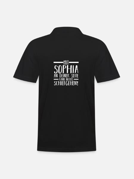 First name Sophia - Men's Polo Shirt - black