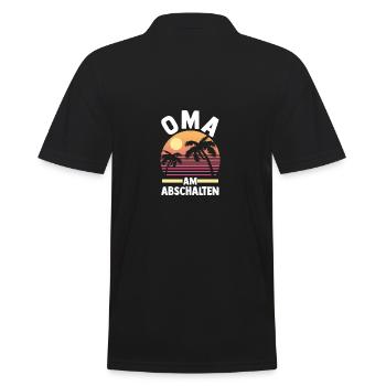 Urlaub Urlauberin Großmutter Oma - Männer Poloshirt - Schwarz - Hinten - Kai (181cm)