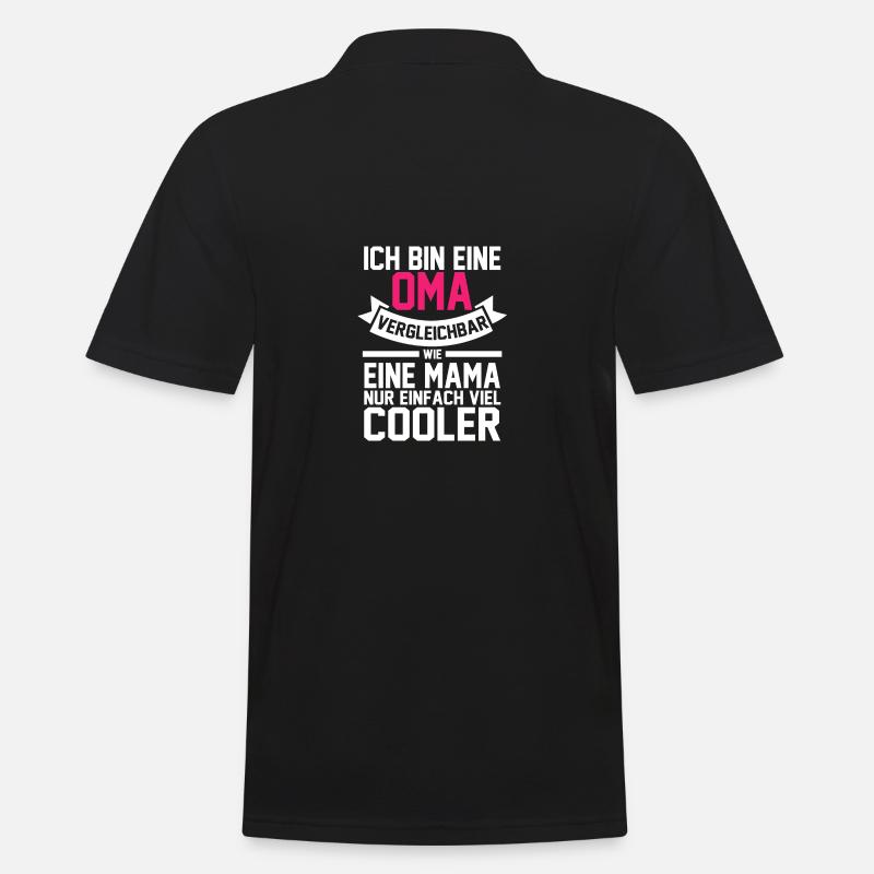 Großmutter Oma - Männer Poloshirt - Schwarz