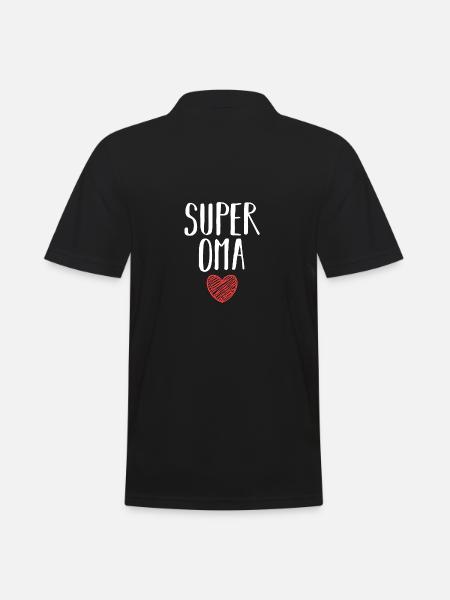 Großmutter Oma - Männer Poloshirt - Schwarz