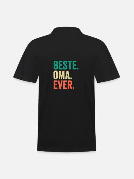 Großmutter Oma - Männer Poloshirt - Schwarz