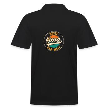 Großmutter Beste Oma - Männer Poloshirt - Schwarz - Hinten - Kai (181cm)