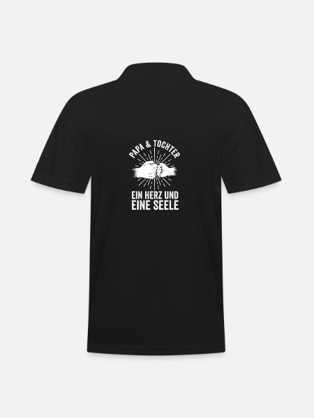 Father Dad And Daughter - Men's Polo Shirt - black