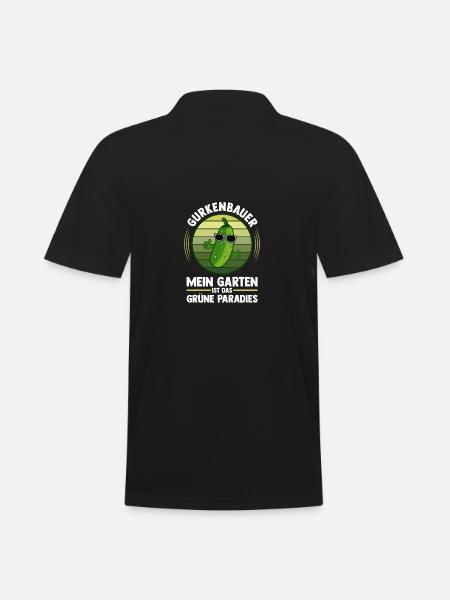 Jardinier Concombre Jardin fermier - Polo Homme - noir