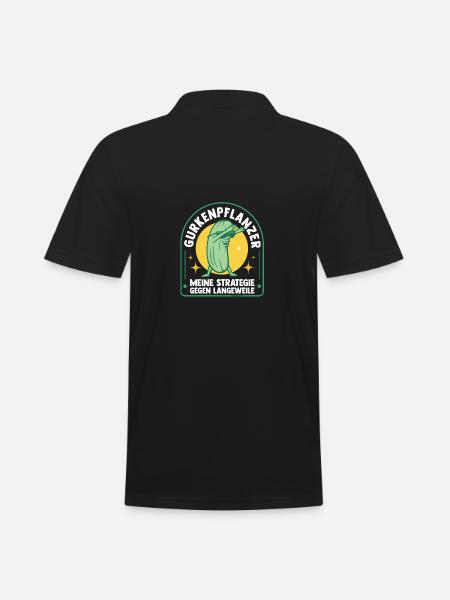 Gärtner Gurke Bauer Garten - Männer Poloshirt - Schwarz