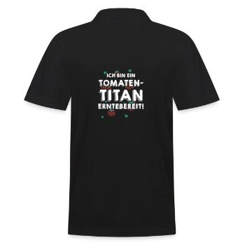 Gardener Tomato Farmer Garden - Men's Polo Shirt - black - Back - Kai (181cm)