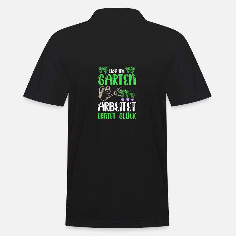 Gärtner Hobbygärtner Garten - Männer Poloshirt - Schwarz