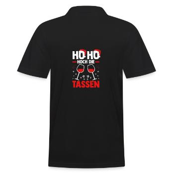 Père Noël Fête de Noël Noël Vin chaud - Polo Homme - noir - Dos - Kai (181cm)