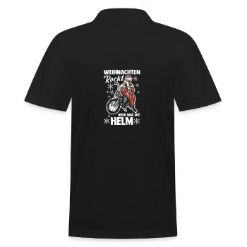 Père Noël moto Noël Noël - Polo Homme - noir - Dos - Kai (181cm)