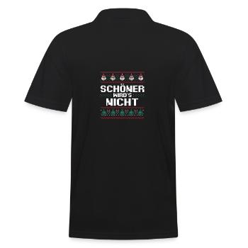 Weihnachtsmann Weihnachtsfest Ugly Christmas - Männer Poloshirt - Schwarz - Hinten - Kai (181cm)